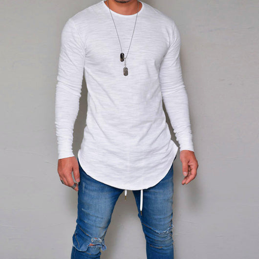 Camiseta Cuello Redondo Slim Fit Color Liso Premium - Image 3