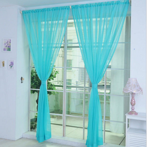 Cortinas Modernas de Tul Transparente para Sala y Dormitorio