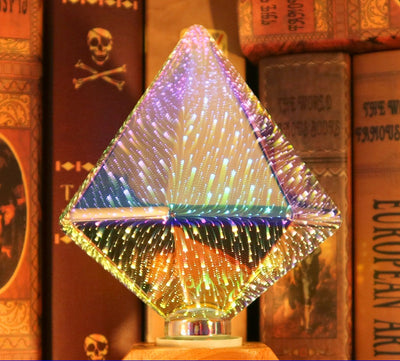 Bombilla Decorativa 3D con Efecto Fuegos Artificiales - Cristal Plateado Multicolor - Image 16