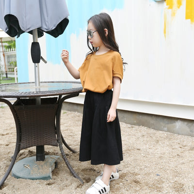 Conjunto de Verano para Niñas - Pantalón Ancho de Algodón y Lino Estilo Occidental - Image 7