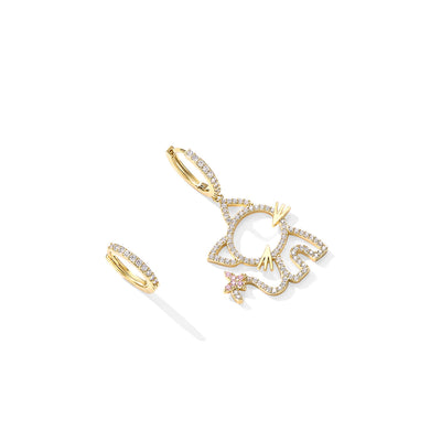 Aretes Asimétricos Gato para Mujer - Diseño Divertido y Moderno - Image 8
