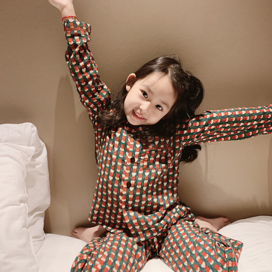 Conjuntos de Algodón Estampados Retro para Niños y Niñas - Image 5