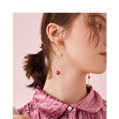 Aretes Asimétricos de Gato con Perlas de Aleación - Diseño Moderno para Mujer - Image 7