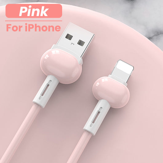Cable de Carga Rápida USB-C Silicona Líquida Compatible con iPhone y Android - Image 4