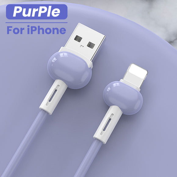 Cable de Carga Rápida USB-C Silicona Líquida Compatible con iPhone y Android