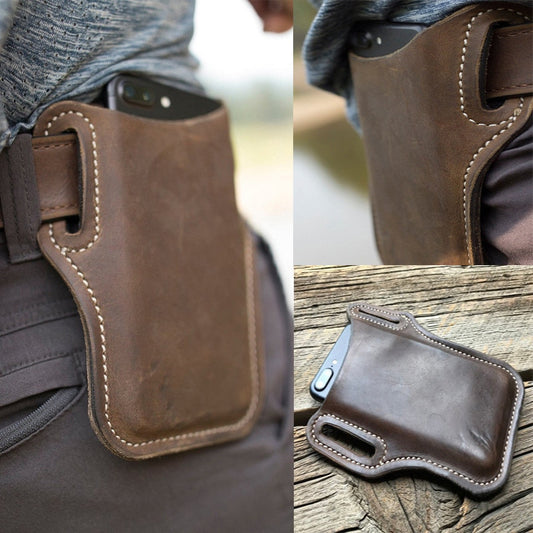 Bolsa Cintura Piel PU con Soporte para Celular - Cartera Multiuso