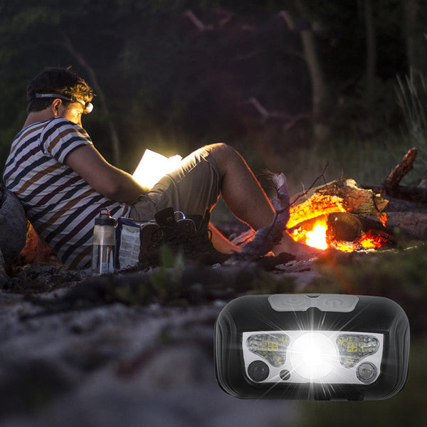 Luz Frontal LED con Sensor de Movimiento y Carga USB - Potente Linterna para Correr