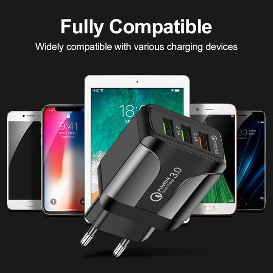 Cargador Rápido Multiconector 3USB - Universal para Viajes