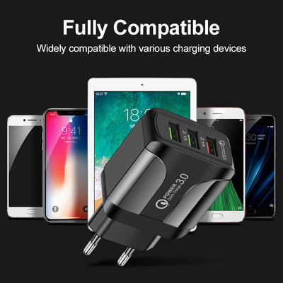 Cargador Rápido Multiconector 3USB - Universal para Viajes