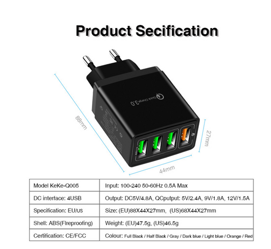 Cargador USB Múltiple 4.1A de Carga Rápida - Image 8