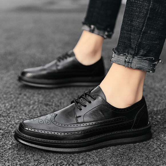 Zapatos Casuales Tipo Oxford Británico con Suela Reforzada para Hombre
