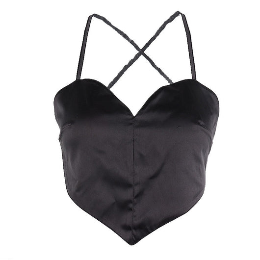 Camisola de Encaje Escote V Corazón Pesca para Mujer - Image 3