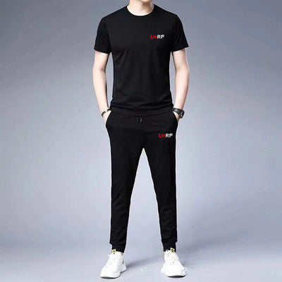 Conjunto Deportivo Casual para Hombre - Camiseta y Pantalón de Manga Corta - Image 6