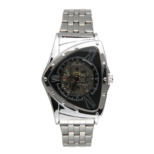 Reloj Mecánico Automático Triángulo Hueco con Correa de Acero Inoxidable - Image 14