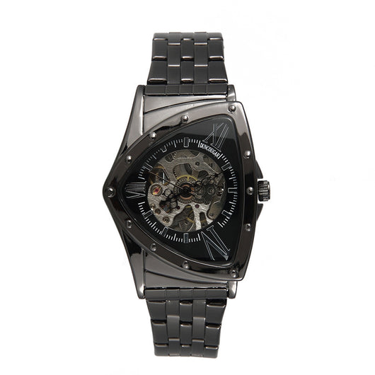 Reloj Mecánico Automático Triángulo Hueco con Correa de Acero Inoxidable - Image 11