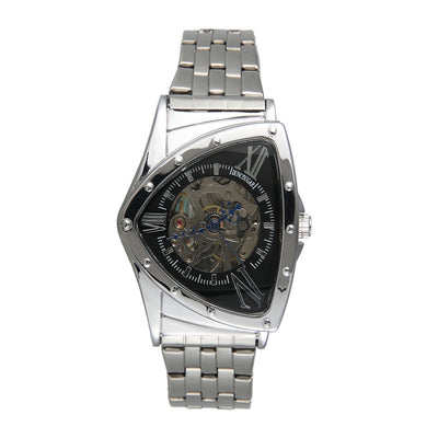 Reloj Mecánico Automático Triángulo Hueco con Correa de Acero Inoxidable - Image 4