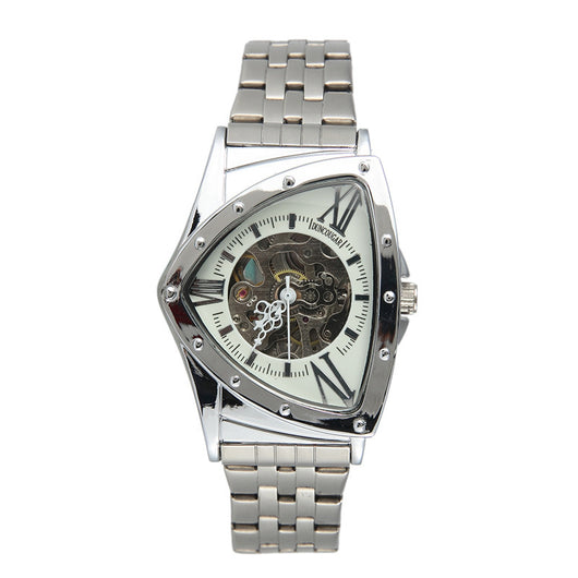 Reloj Mecánico Automático Triángulo Hueco con Correa de Acero Inoxidable - Image 5