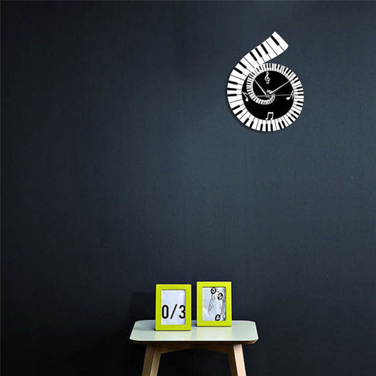 Reloj de Pared Musical Treble Clef Teclado Piano Notas Musicales Diseño Irregular - Image 5