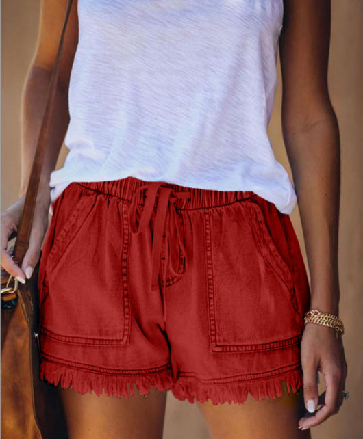 Shorts de Mezclilla Casual para Mujer - Cintura Alta con Bolsillos - Image 8