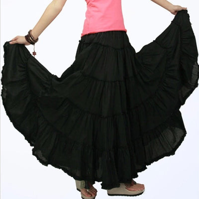 Falda Midi Verano Cintura Alta Corte A Mujer - Image 13