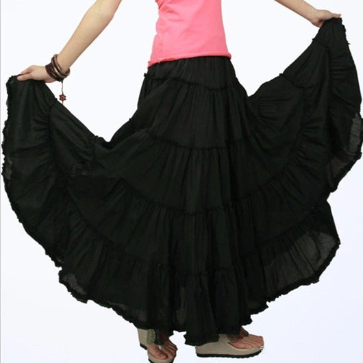 Falda Midi Verano Cintura Alta Corte A Mujer - Image 13