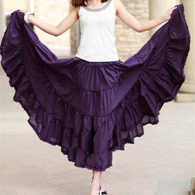 Falda Midi Verano Cintura Alta Corte A Mujer - Image 19