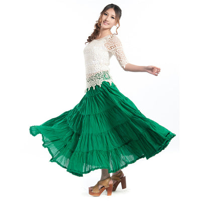 Falda Midi Verano Cintura Alta Corte A Mujer - Image 7