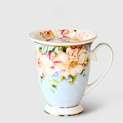 Taza de Cerámica Bone China Gran Capacidad con Tapa - Desayuno y Café - Image 4
