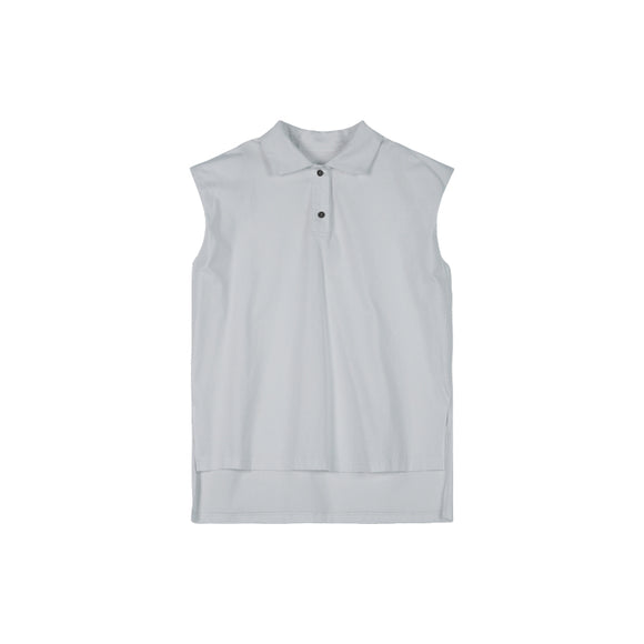 Chaleco Oversized con Cuello Polo y Hombreras Acolchadas