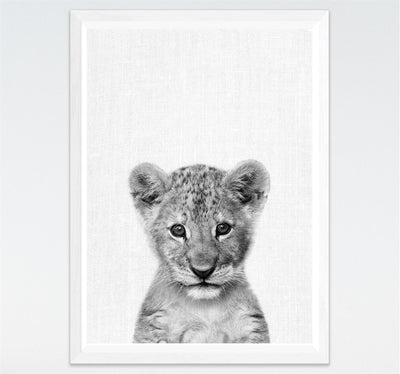 Cuadros Modernos Blanco y Negro Animales Pequeños para Habitación Infantil - Image 13