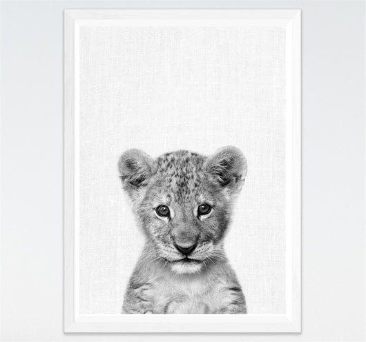 Cuadros Modernos Blanco y Negro Animales Pequeños para Habitación Infantil - Image 13