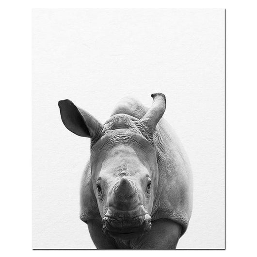 Cuadros Modernos Blanco y Negro Animales Pequeños para Habitación Infantil - Image 10