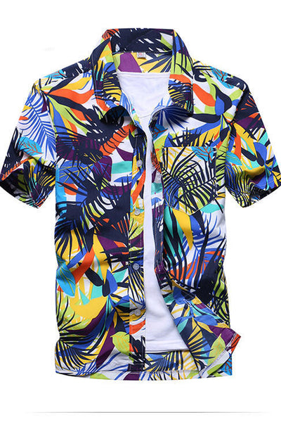 Camisa de Playa Manga Corta para Hombre - Comodidad de Verano - Image 12