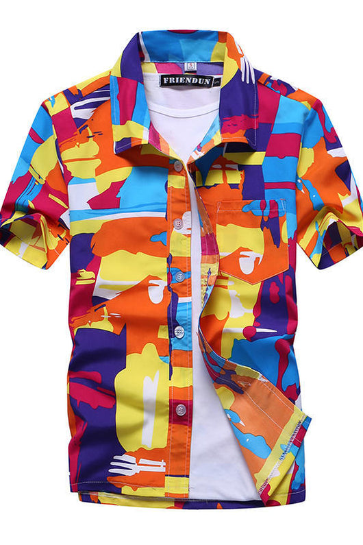 Camisa de Playa Manga Corta para Hombre - Comodidad de Verano - Image 14