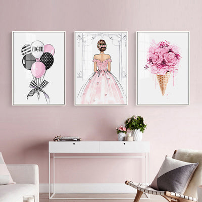 Cuadro Decorativo Flores Acuarela - Ramo de Globos para Sala y Eventos
