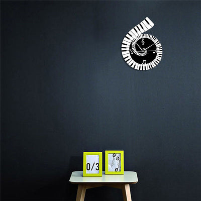 Reloj de Pared Musical Treble Clef Teclado Piano Notas Musicales Diseño Irregular - Image 7