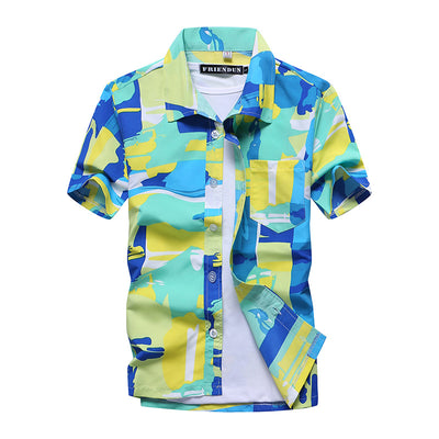 Camisa de Playa Manga Corta para Hombre - Comodidad de Verano - Image 4
