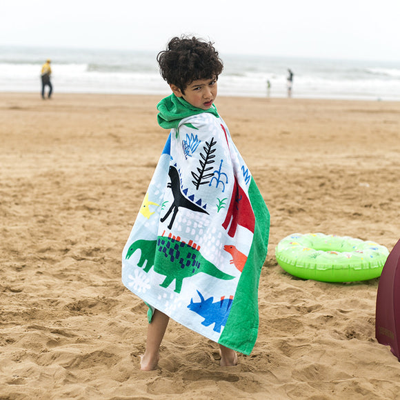 Poncho Toalla de Baño Infantil Estilo Europeo - Algodón 100% Libre de Formaldehído