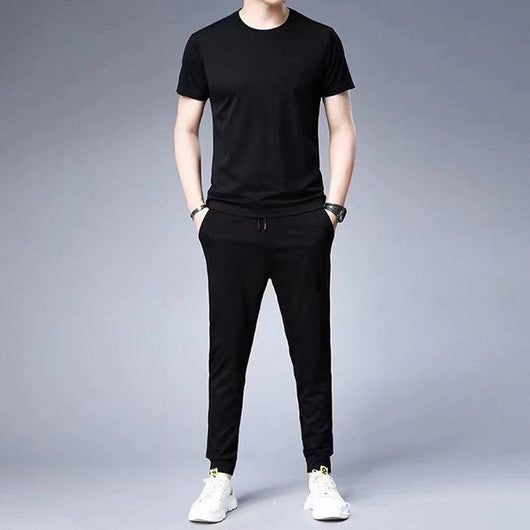 Conjunto Deportivo Casual para Hombre - Camiseta y Pantalón de Manga Corta - Image 16