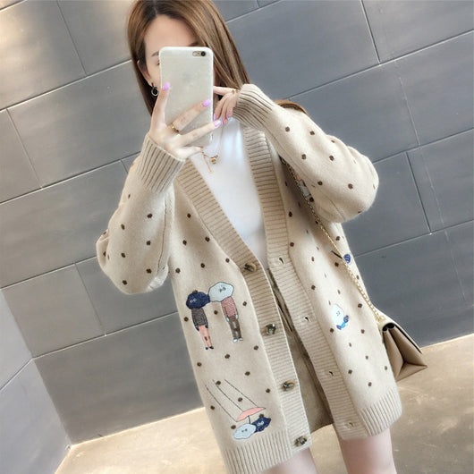 Cardigan Suelto de Punto para Mujer - Abrigo Versátil Primavera Otoño - Image 13