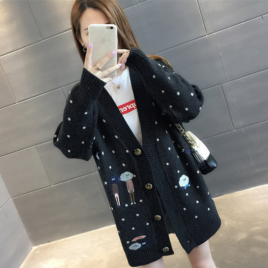 Cardigan Suelto de Punto para Mujer - Abrigo Versátil Primavera Otoño - Image 14