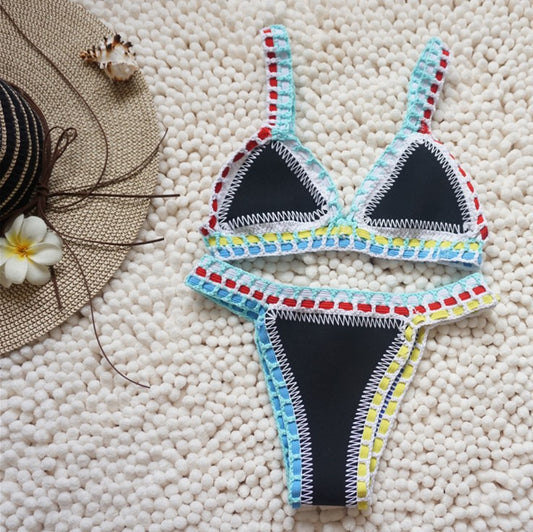 Traje de Baño Bikini Neopreno Sexy con Corte Moderno para Mujer