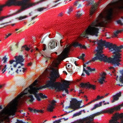 Jumpsuit Retro de Algodón y Lino con Escote V - Diseño Suelto e Impreso - Image 7