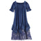 Vestido Midi Retro Francés con Encaje y Volantes - Talla Grande Verano