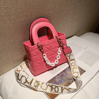 Bolso Bandolera Cuadrado Estilo Western con Textura Premium