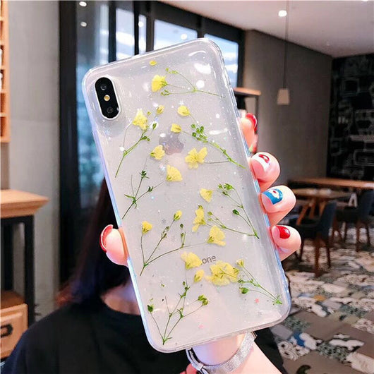 Funda Transparente de Flores Reales en Epoxi Antiimpacto para Celular - Image 5