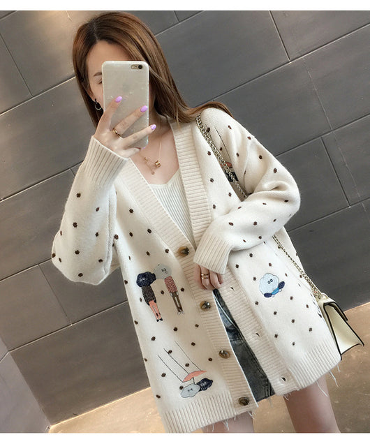 Cardigan Suelto de Punto para Mujer - Abrigo Versátil Primavera Otoño - Image 10