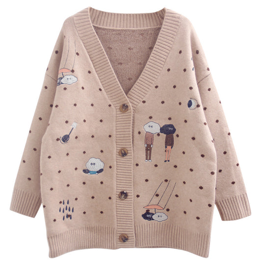 Cardigan Suelto de Punto para Mujer - Abrigo Versátil Primavera Otoño - Image 8