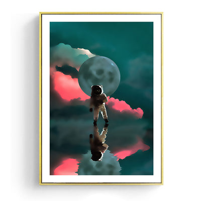 Cuadro Astronauta en la Luna - Lienzo Decorativo para Habitación de Niños - Image 8