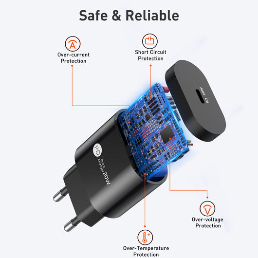 Cargador Rápido 20W USB-C para Celulares - Carga en 9V 2.2A - Image 3
